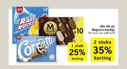 Albert Heijn Alle Ola en Magnum handijs aanbieding