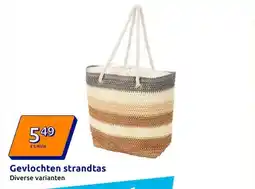 Action Gevlochten strandtas aanbieding
