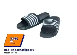 Action Bad- en saunaslippers aanbieding