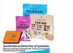 Action Accelerate proteine bar of gummies aanbieding