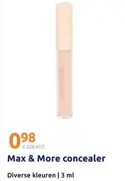 Action Max & More concealer aanbieding
