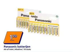 Action Panasonic batterijen aanbieding