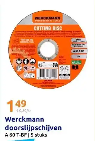 Action Werckmann doorslijpschijven aanbieding