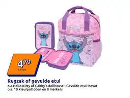 Action Rugzak of gevulde etui aanbieding