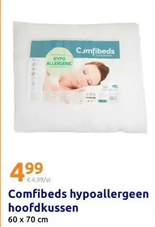 Action Comfibeds hypoallergeen hoofdkussen aanbieding