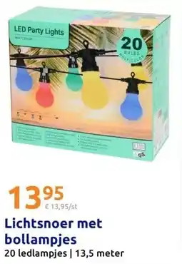 Action Lichtsnoer met bollampjes aanbieding