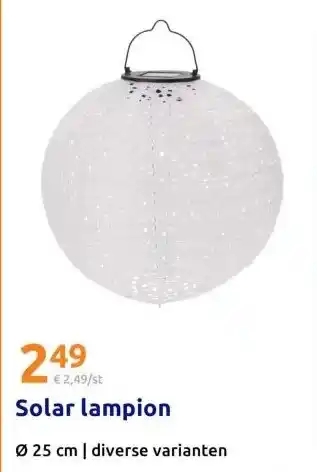 Action Solar lampion aanbieding