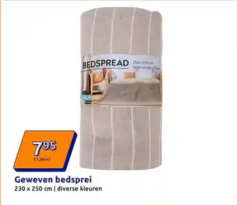 Action Geweven bedsprei aanbieding