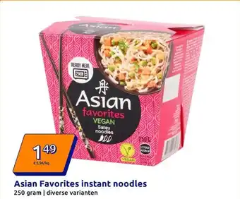 Action Asian Favorites instant noodles aanbieding