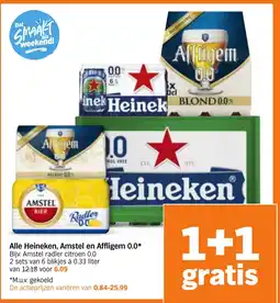 Albert Heijn Alle Heineken, Amstel en Affligem 0.0 aanbieding