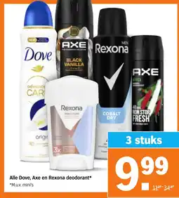 Albert Heijn Alle Dove, Axe en Rexona deodorant aanbieding