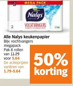 Albert Heijn Alle Nalys keukenpapier aanbieding