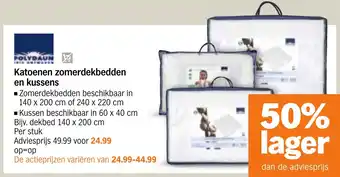Albert Heijn Katoenen zomerdekbedden en kussens aanbieding