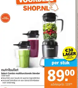 Albert Heijn nutribullet Select Combo multifunctionele blender aanbieding