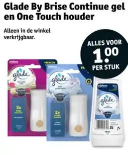 Kruidvat Glade By Brise Continue gel Witte Reus wasmiddel gel, en One Touch houder aanbieding