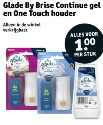 Kruidvat Glade By Brise Continue gel Witte Reus wasmiddel gel, en One Touch houder aanbieding