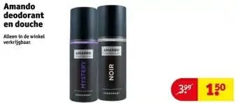 Kruidvat Amando deodorant en douche aanbieding