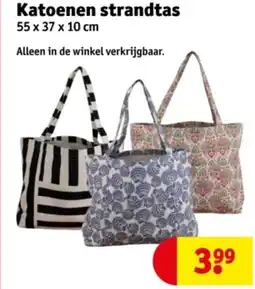 Kruidvat Katoenen strandtas aanbieding
