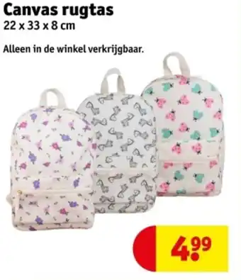 Kruidvat Canvas rugtas aanbieding
