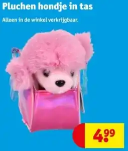 Kruidvat Pluchen hondje in tas aanbieding