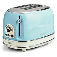 Bol.com Ariete 0155/15 - Vintage broodrooster - 2 sneden - 6 standen - 810 Watt - blauw aanbieding