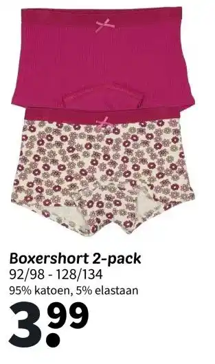 Wibra Boxershort 2-pack aanbieding