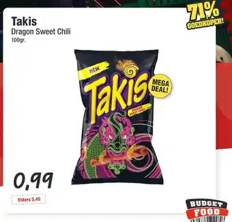 Budget Food Takis Dragon Sweet Chili aanbieding