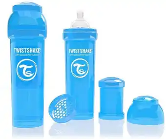 Bol.com Twistshake Anti-colic babyfles - Aqua - 330ml aanbieding