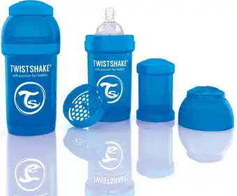 Bol.com Twistshake Anti-colic babyfles - Blauw - 180ml aanbieding