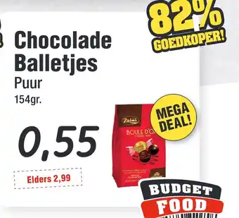 Budget Food Chocolade Balletjes aanbieding
