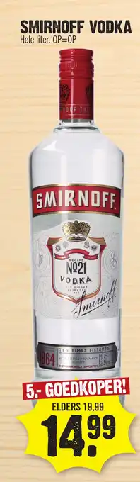 Super Dirck 3 SMIRNOFF VODKA aanbieding