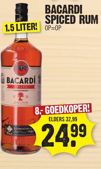 Super Dirck 3 BACARDI SPICED RUM aanbieding