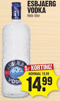 Super Dirck 3 ESBJAERG VODKA aanbieding