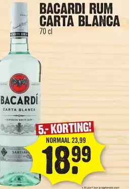 Super Dirck 3 BACARDI RUM CARTA BLANCA aanbieding
