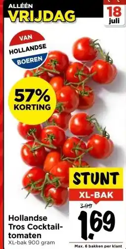 Vomar Voordeelmarkt Hollandse Tros Cocktail- tomaten aanbieding