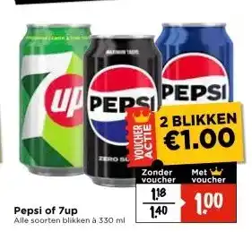 Vomar Voordeelmarkt Pepsi of 7up aanbieding