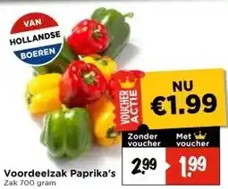 Vomar Voordeelmarkt Voordeelzak Paprika's aanbieding