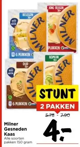 Vomar Voordeelmarkt Milner Gesneden Kaas aanbieding