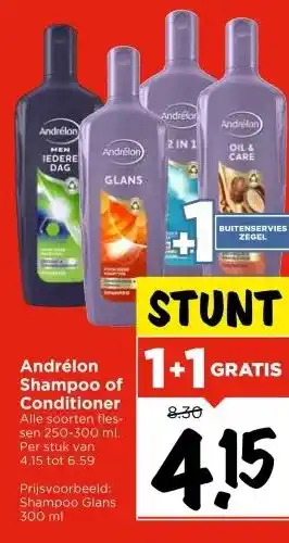 Vomar Voordeelmarkt Andrélon Shampoo of Conditioner aanbieding