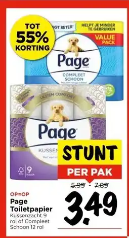 Vomar Voordeelmarkt Page Toiletpapier aanbieding