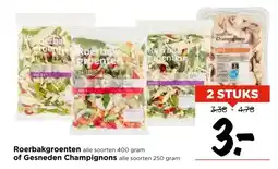 Vomar Voordeelmarkt Roerbakgroenten alle soorten 400 gram of Gesneden Champignons alle soorten 250 gram aanbieding
