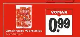 Vomar Voordeelmarkt Geschrapte Worteltjes aanbieding