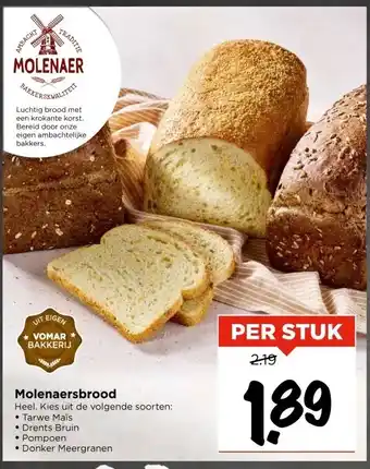 Vomar Voordeelmarkt Molenaersbrood aanbieding