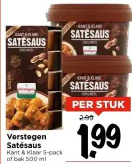 Vomar Voordeelmarkt Verstegen Satésaus aanbieding