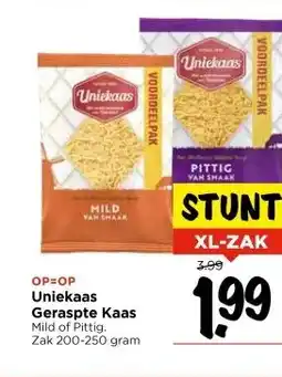 Vomar Voordeelmarkt Uniekaas Geraspte Kaas aanbieding