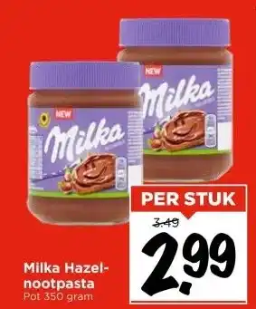Vomar Voordeelmarkt Milka Hazelnootpasta aanbieding