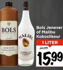 Vomar Voordeelmarkt Bols Jenever of Malibu Kokoslikeur aanbieding