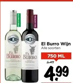 Vomar Voordeelmarkt El Burro Wijn aanbieding