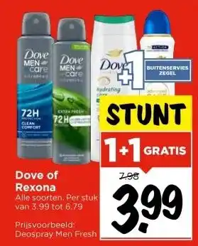 Vomar Voordeelmarkt Dove of Rexona aanbieding