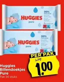 Vomar Voordeelmarkt Huggies Billendoekjes Pure aanbieding